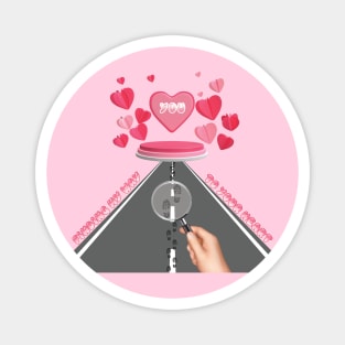 Love Trail to Valentine Magnet